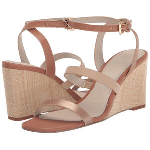 Sanctuary Wink Wedge Sandals Tan Beige Size 8 NIB